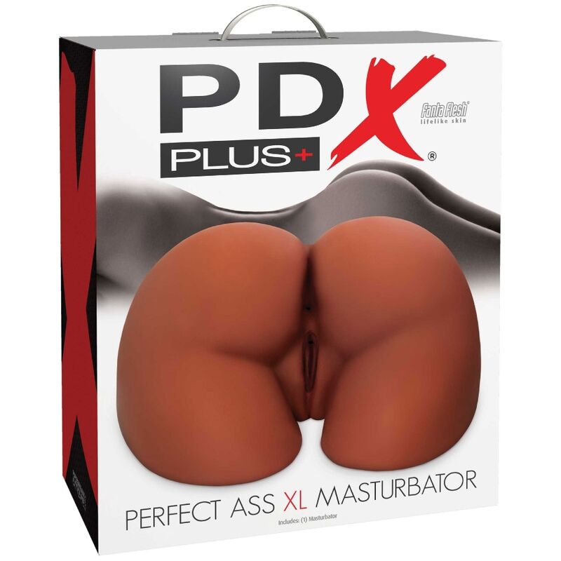 PDX PLUS Perfect Ass XL Double Entry Brown Masturbator