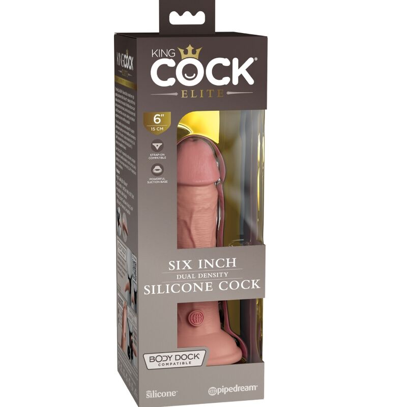 KING COCK - ELITE REALISTISK SILIKON DILDO 15.2 CM