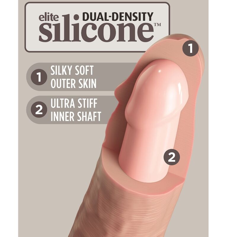 KING COCK - ELITE REALISTISK SILIKON DILDO 15.2 CM