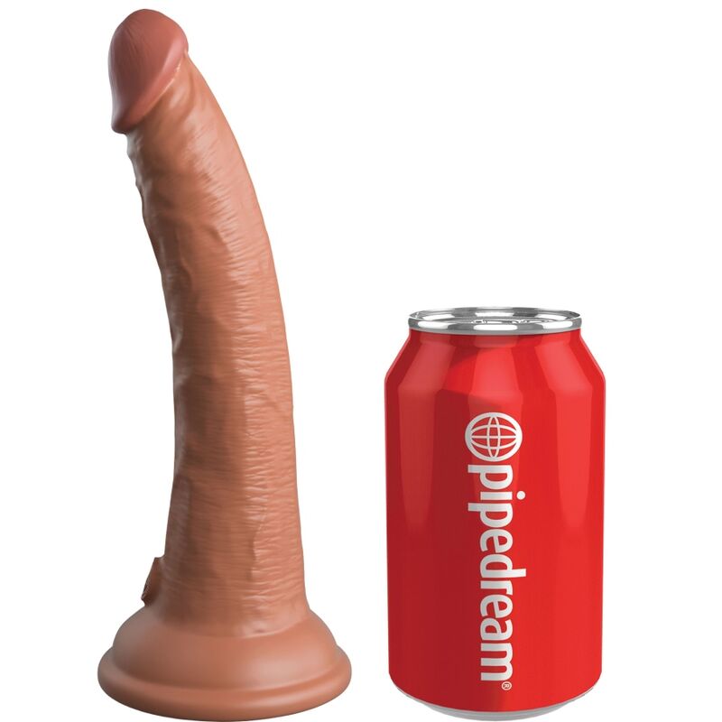 KING COCK Elite realistisk silikon dildo 17,8 cm karamell