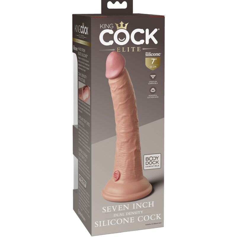KING COCK - ELITE REALISTISK SILIKONDILDO 17.8 CM