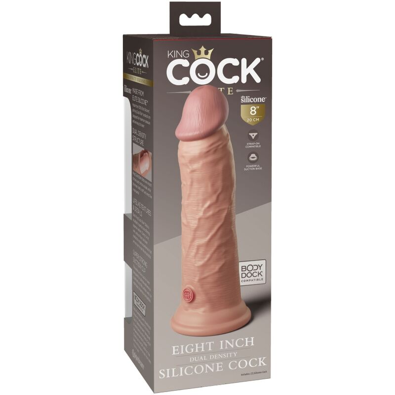 KING COCK - ELITE REALISTISK SILIKONDILDO 20,3 CM