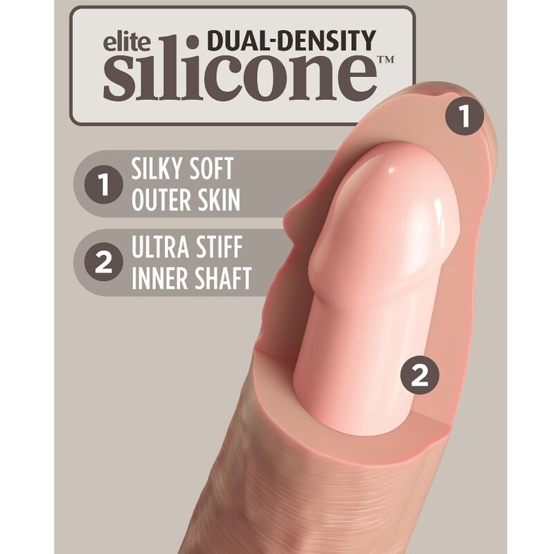 KING COCK - ELITE REALISTISK SILIKONDILDO 20,3 CM