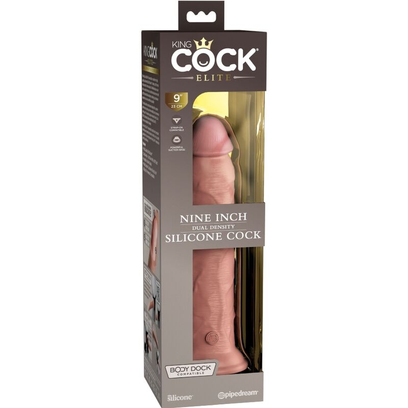 KING COCK - ELITE REALISTISK SILIKON DILDO 23 CM