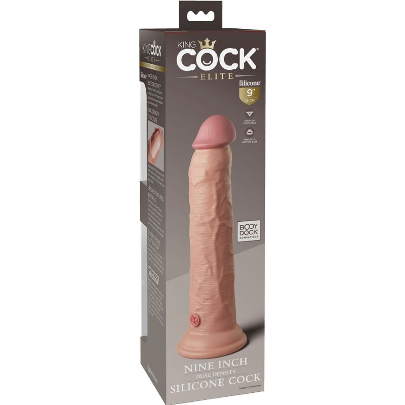 KING COCK - ELITE REALISTISK SILIKON DILDO 23 CM