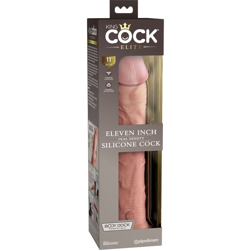 KING COCK - ELITE REALISTISK SILIKON DILDO 28 CM