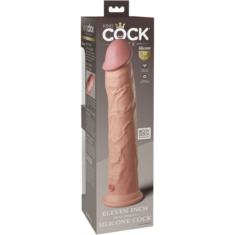 KING COCK - ELITE REALISTISK SILIKON DILDO 28 CM