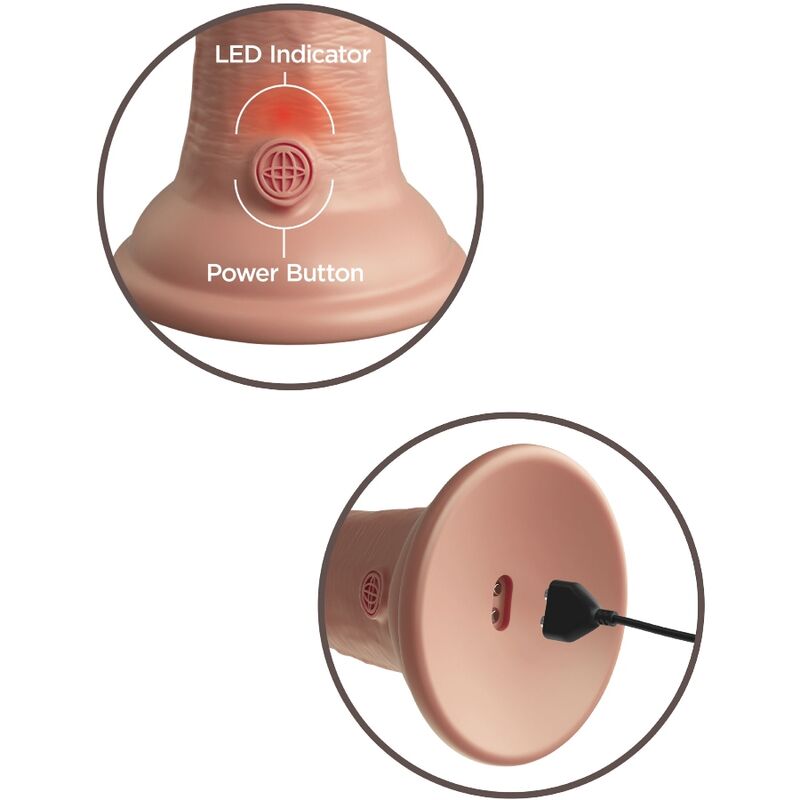 KING COCK - ELITE REALISTISK DILDO VIBRERANDE & SILIKON 15,2 CM