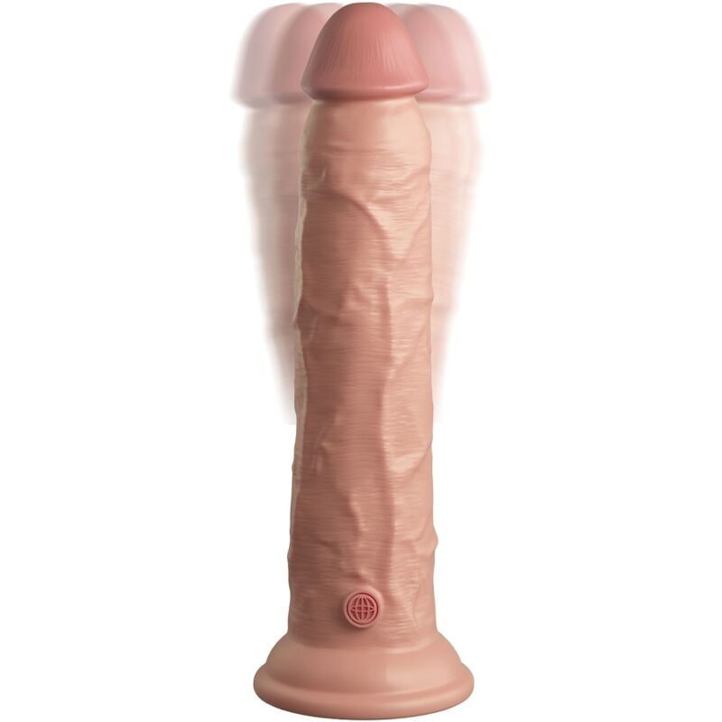KING COCK - ELITE REALISTISK DILDO VIBRATOR & SILIKONFJÄRRKONTROLL 23 CM