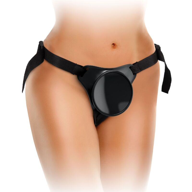 KING COCK Elite justerbart sängharnes med dildo 15,2 cm