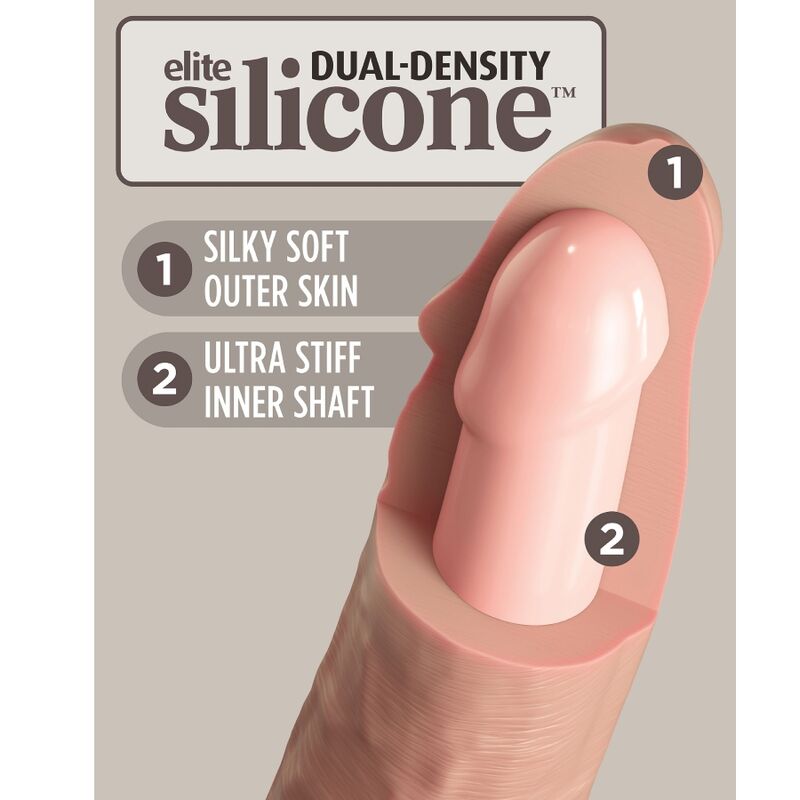 KING COCK Elite justerbart sängharnes med dildo 15,2 cm