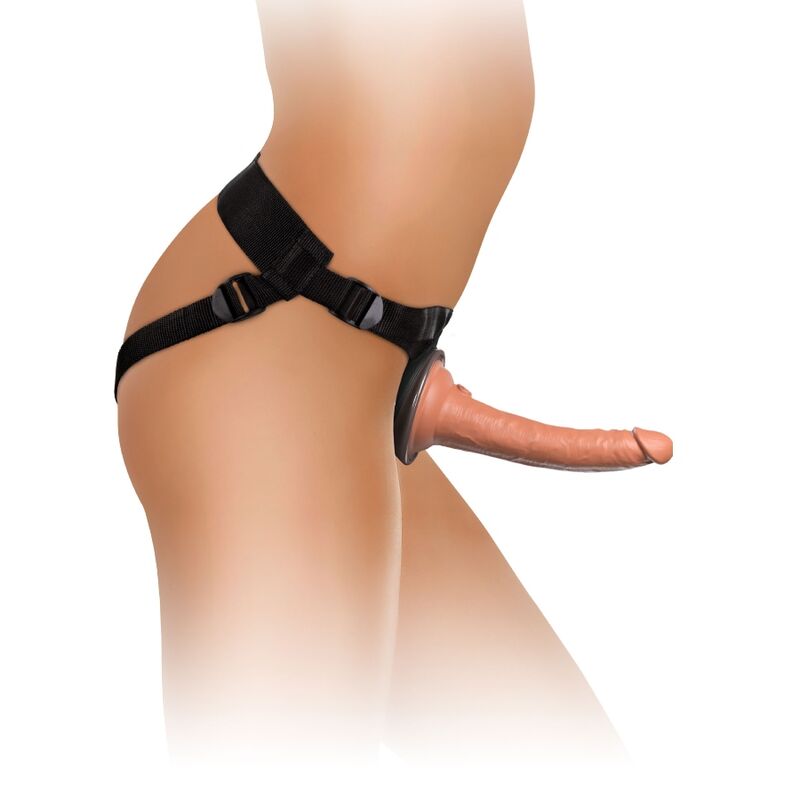 KING COCK Elite justerbart sängharnes med dildo 17,8 cm