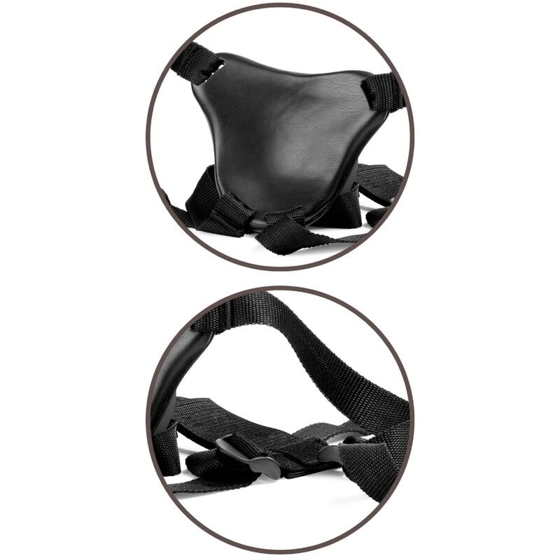 KING COCK - ELITE DELUXE JUSTERBART HARNESS KIT MED RING OCH TESTIKLAR & DILDO 20,3 CM
