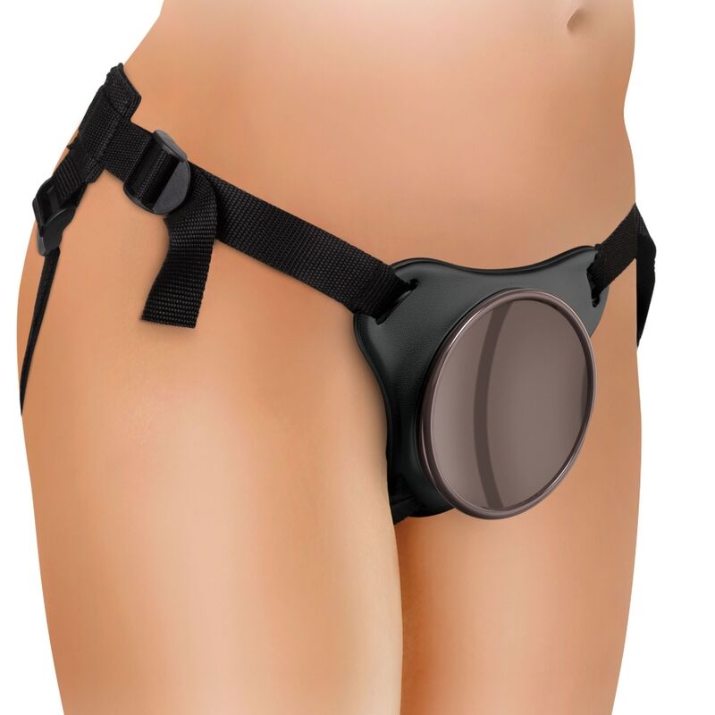 KING COCK - ELITE DELUXE JUSTERBART HARNESS KIT MED RING OCH TESTIKLAR & DILDO 20,3 CM