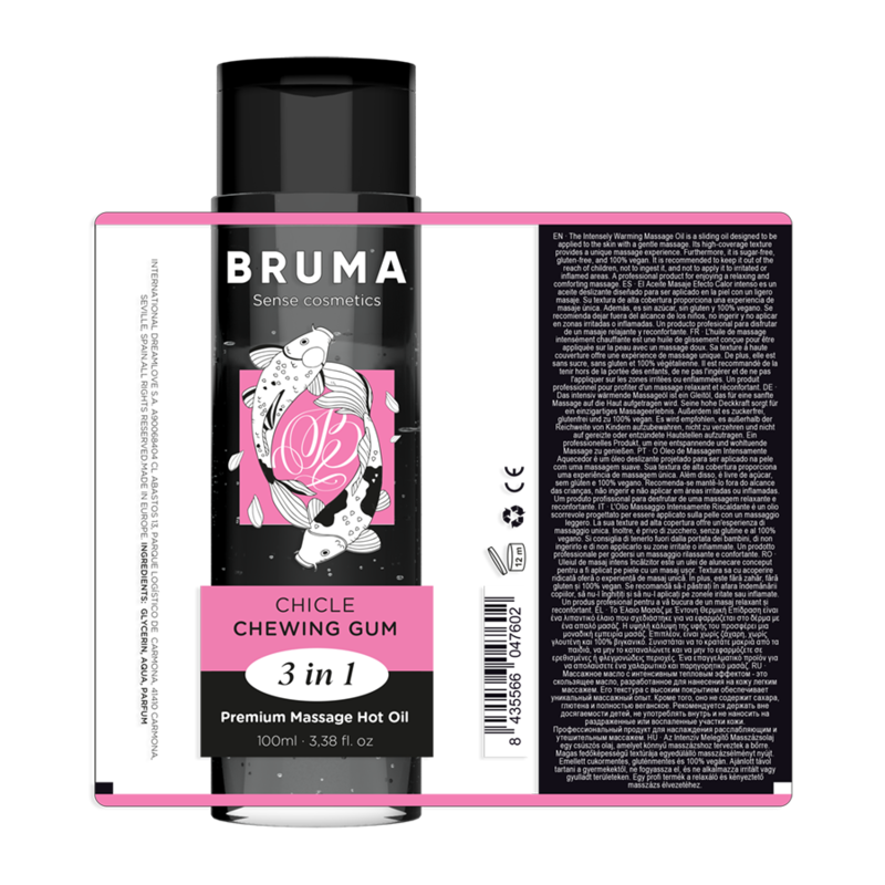 BRUMA Premium Massage Hot Oil Chewing Gum 3 i 1 100 ml