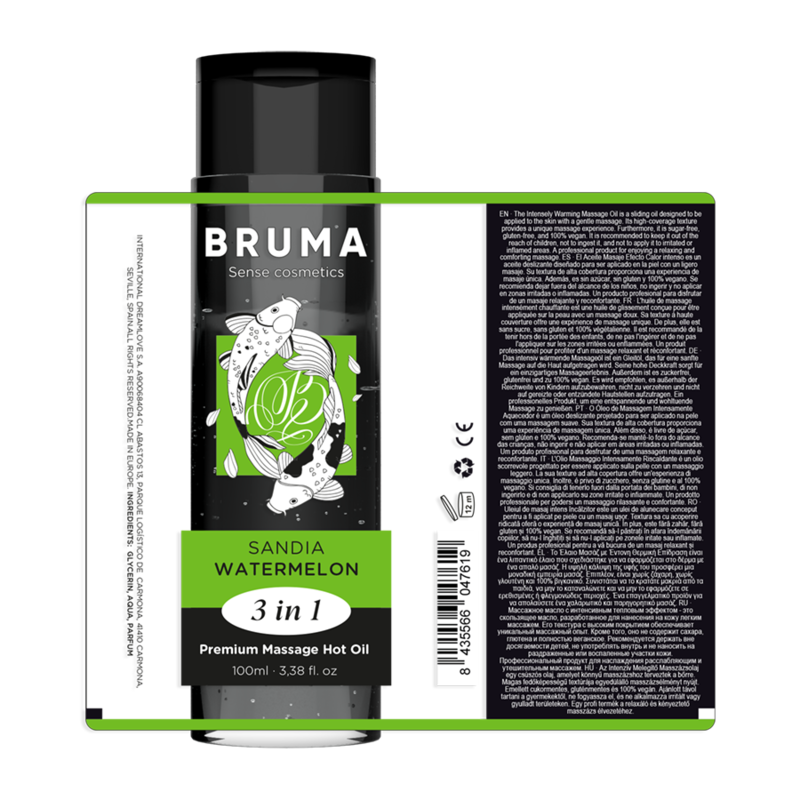 BRUMA Premium Massageolja Vattenmelon 3 i 1 - 100 ml