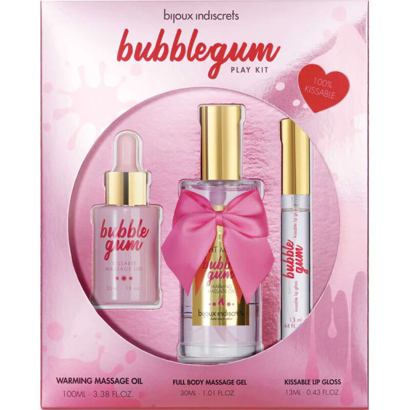 Bubblegum Play Kit med massageolja och läppglans