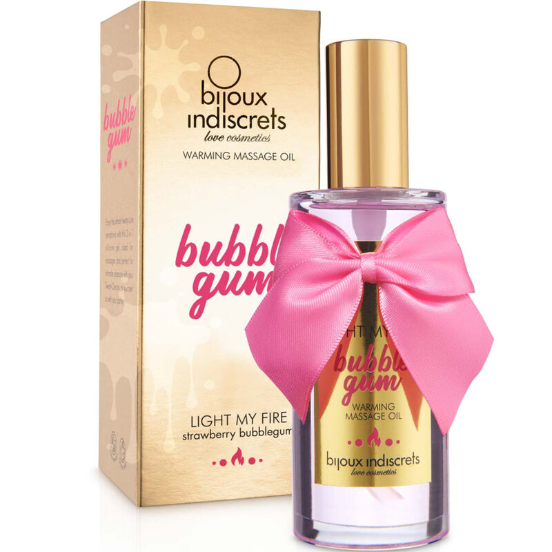 BIJOUX - INDISCRETS LIGHT MY FIRE massageolja med tuggummismak