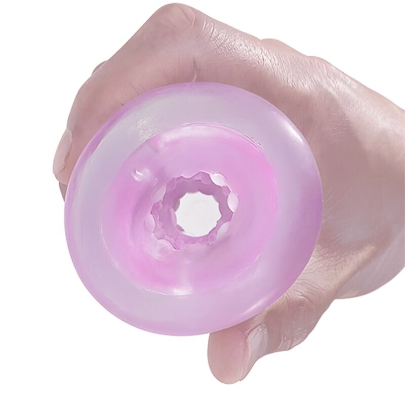 Transparent manlig masturbator med spiral och bollar