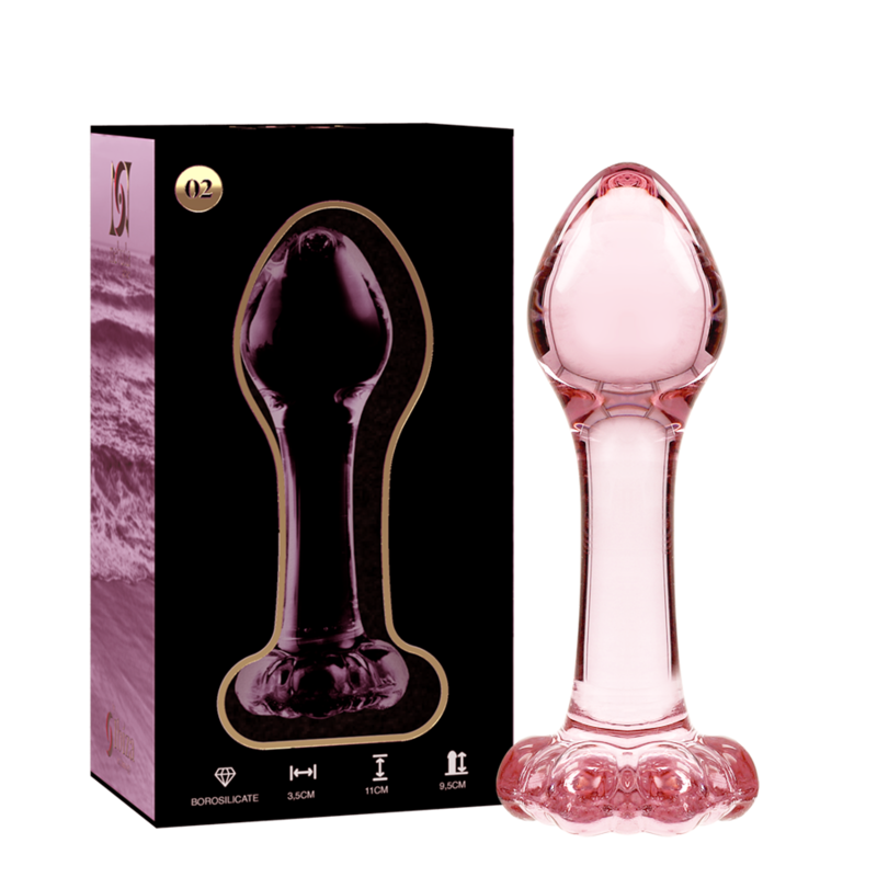 NEBULA SERIES BY IBIZA analplugg i borosilikatglas rosa 11 cm