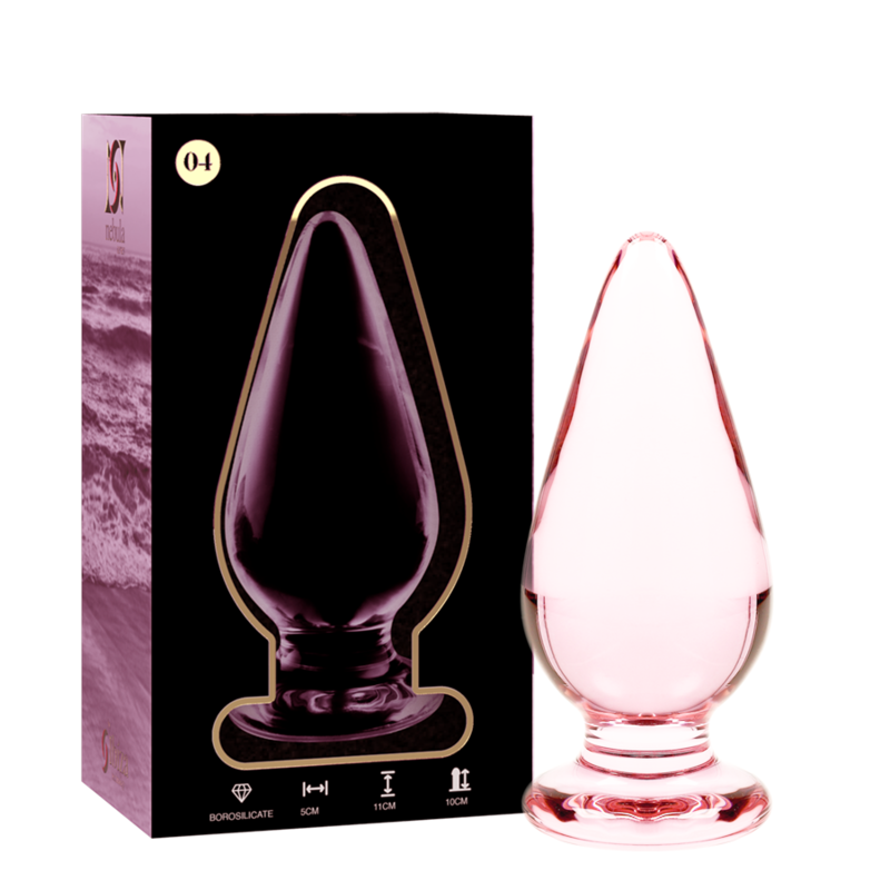 NEBULA SERIES BY IBIZA analplugg i borosilikatglas rosa 11 cm