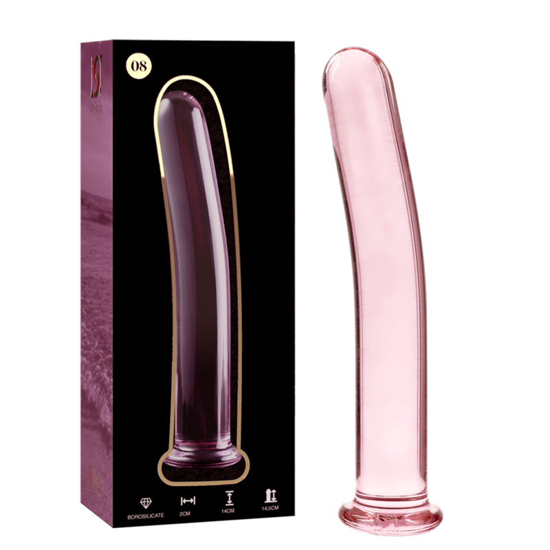 NEBULA SERIES BY IBIZA Model 8 Dildo i rosa borosilikatglas