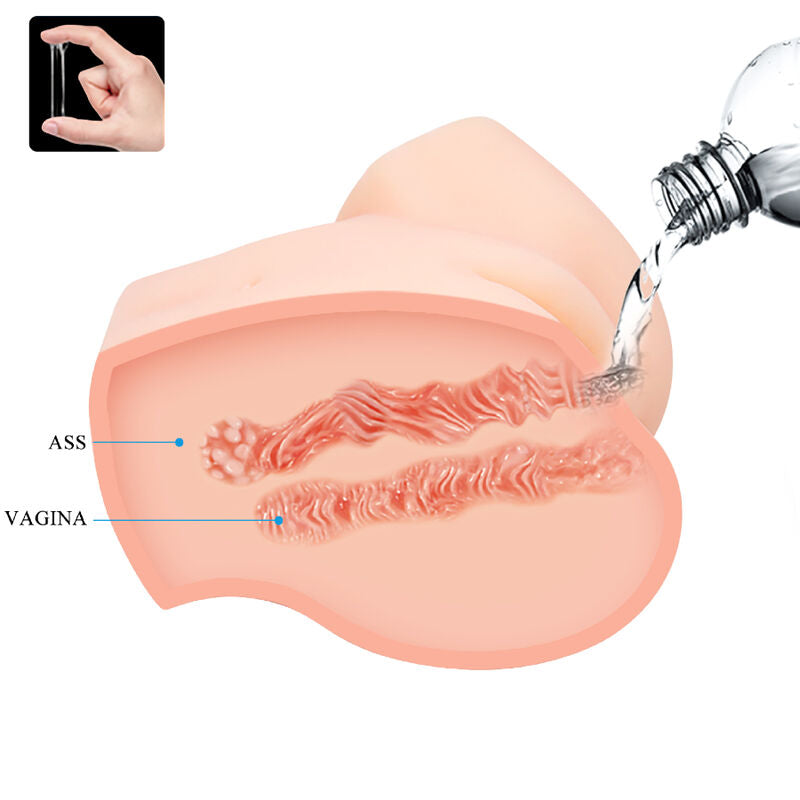 CRAZY BULL realistisk vagina och anus med dubbel vibration