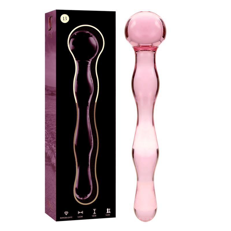 NEBULA SERIES BY IBIZA Dildo i borosilikatglas rosa 18 cm