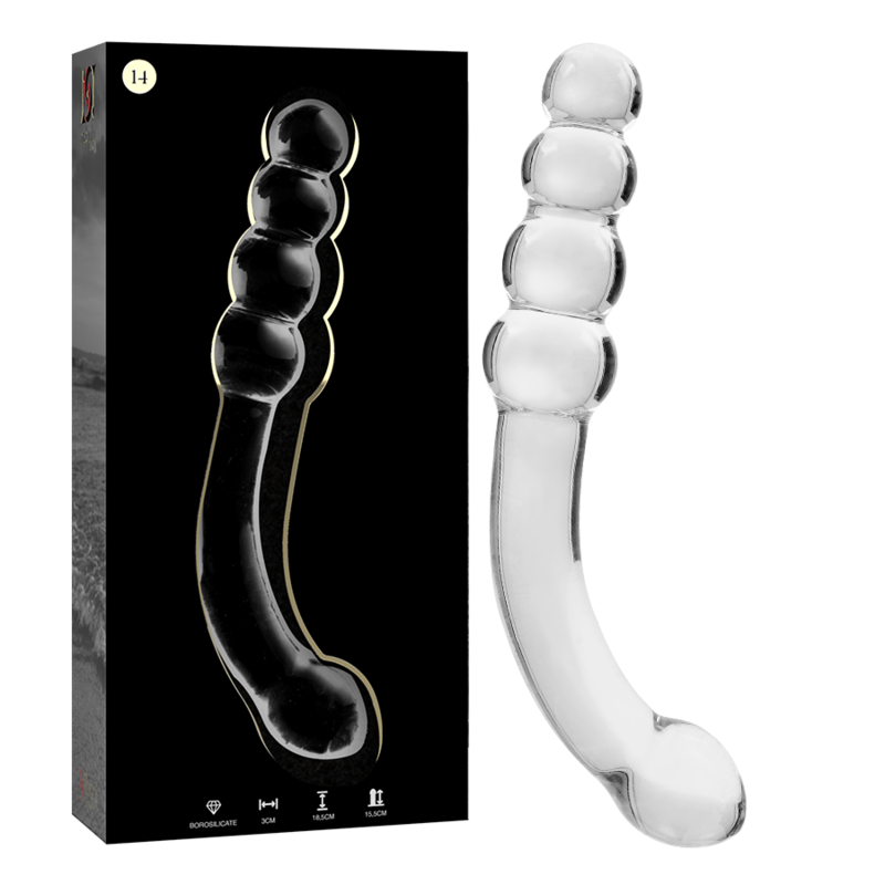 NEBULA SERIES BY IBIZA Model 14 dildo i klart borosilikatglas