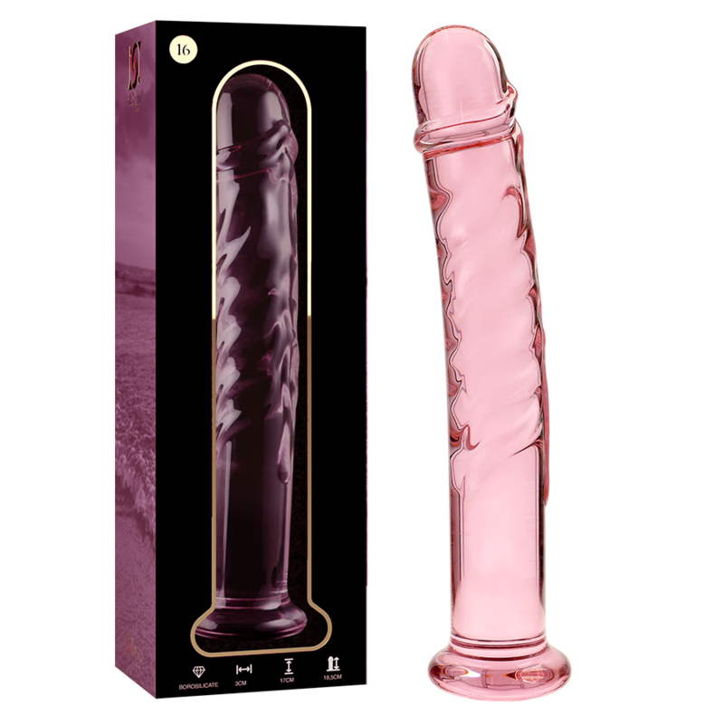 NEBULA SERIES BY IBIZA dildo i borosilikatglas, rosa, 18,5 cm