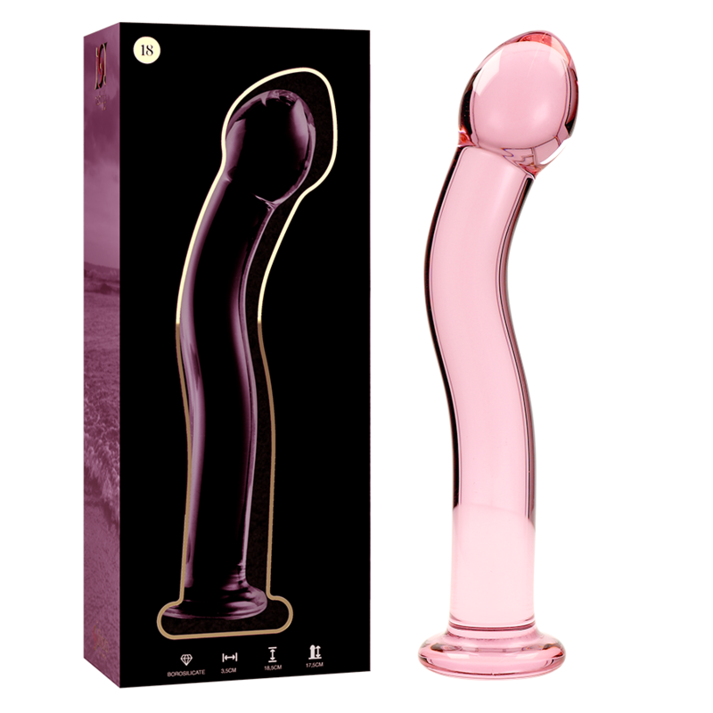 NEBULA SERIES BY IBIZA - Dildo i borosilikatglas rosa 18.5 cm