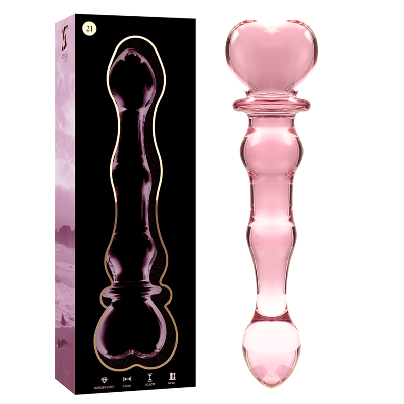 NEBULA SERIES BY IBIZA dildo i borosilikatglas, rosa 20.5 cm