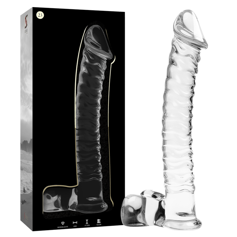 NEBULA SERIES BY IBIZA - Model 23 dildo i klart borosilikatglas