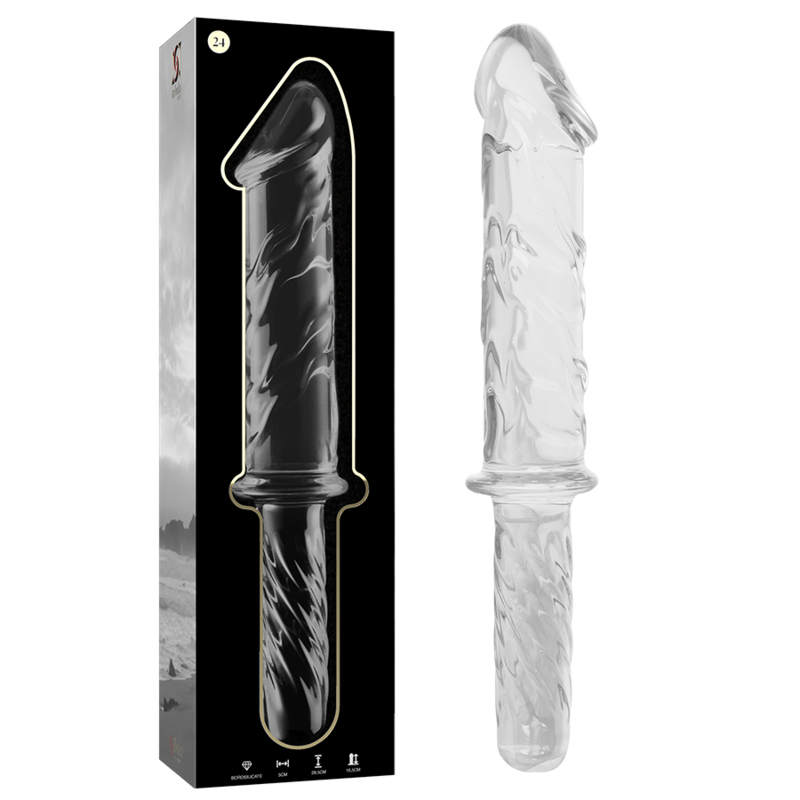 NEBULA SERIES BY IBIZA Model 24 dildo i borosilikatglas, 28,5 cm