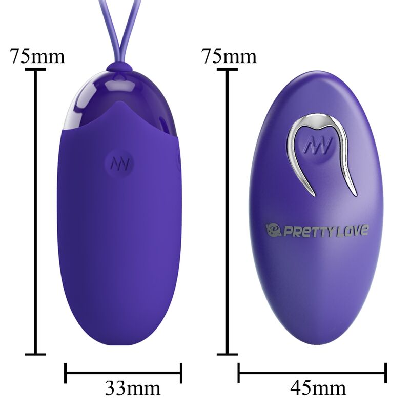 Fjärrstyrt vibratorägg i lila från PRETTY LOVE