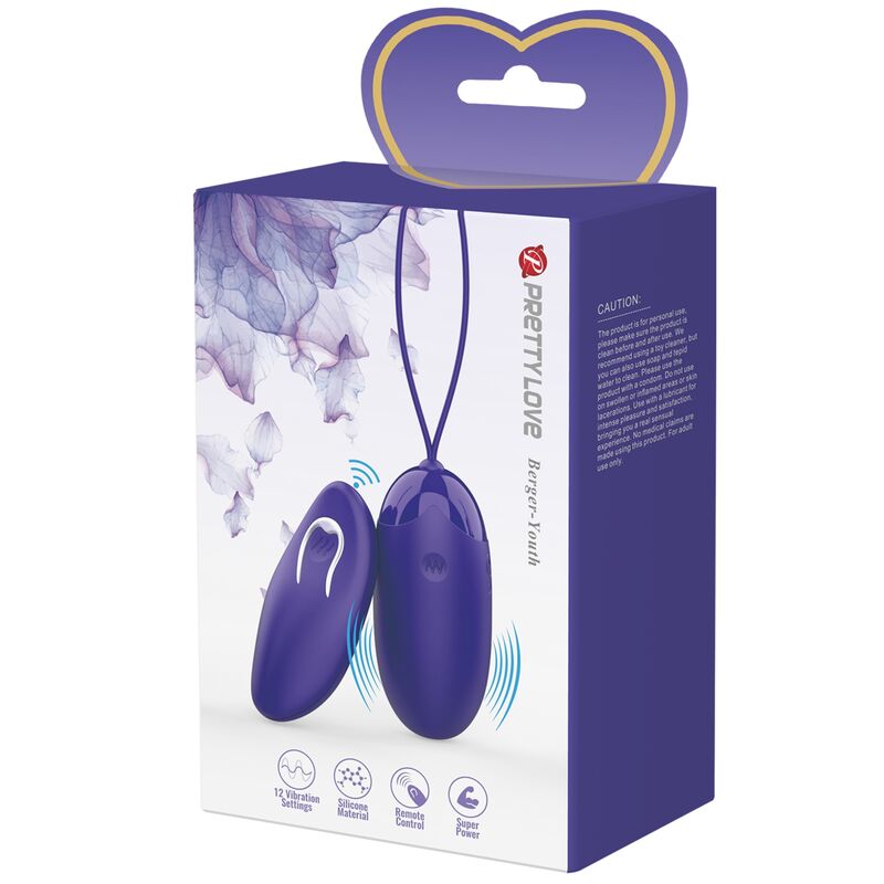 Fjärrstyrt vibratorägg i lila från PRETTY LOVE