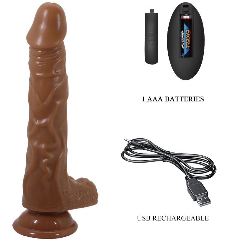 BAILE - BODACH REALISTISK VIBRATOR MED FJÄRRKONTROLL OCH SUCTION CUP