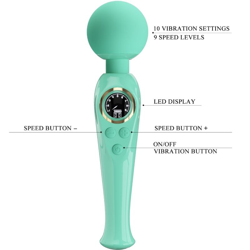 PRETTY LOVE Skyler Green Wand Vibrator