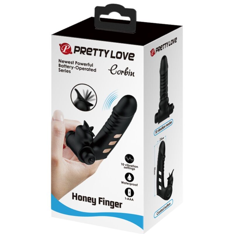 Pretty Love Corbin Black Vibrator Finger Cover
