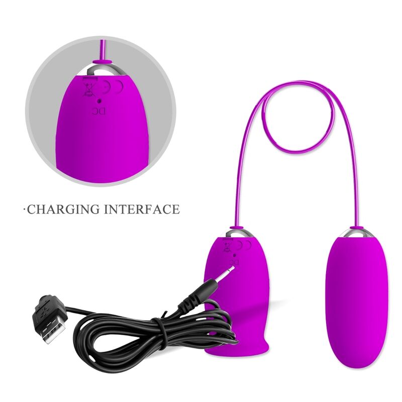 Pretty Love Daisy Dual Egg Rechargeable Vibrator i lila