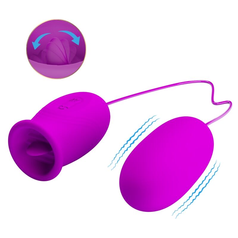 Pretty Love Daisy Dual Egg Rechargeable Vibrator i lila