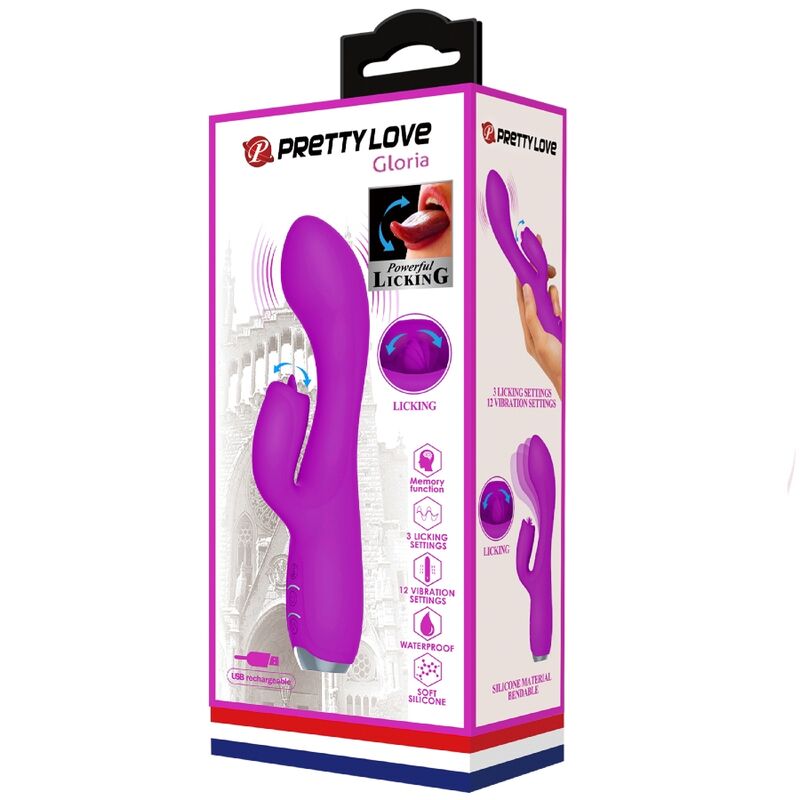 PRETTY LOVE GLORIA återladdningsbar rabbit vibrator i lila