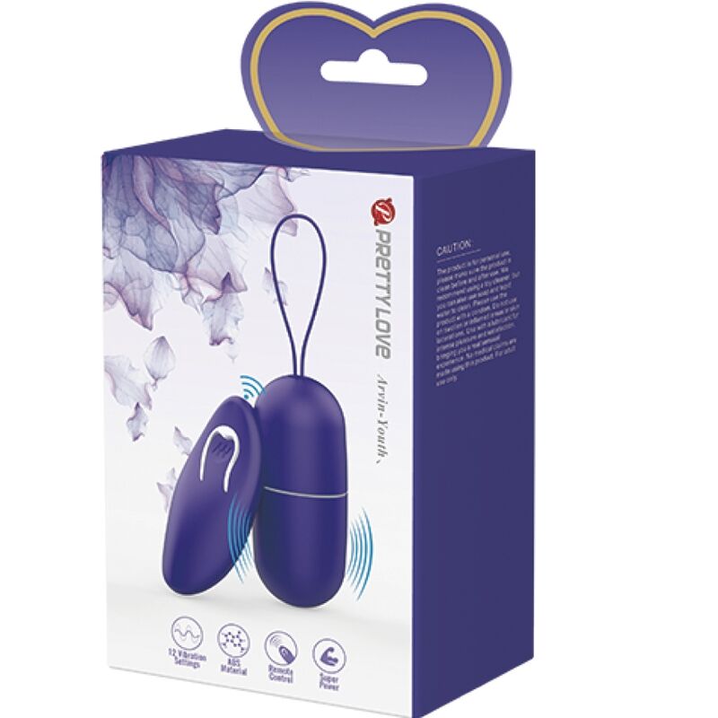 Vibrerande fjärrstyrt ägg i violett från Pretty Love