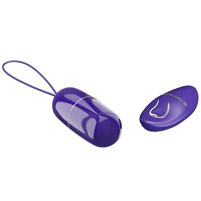 Vibrerande fjärrstyrt ägg i violett från Pretty Love