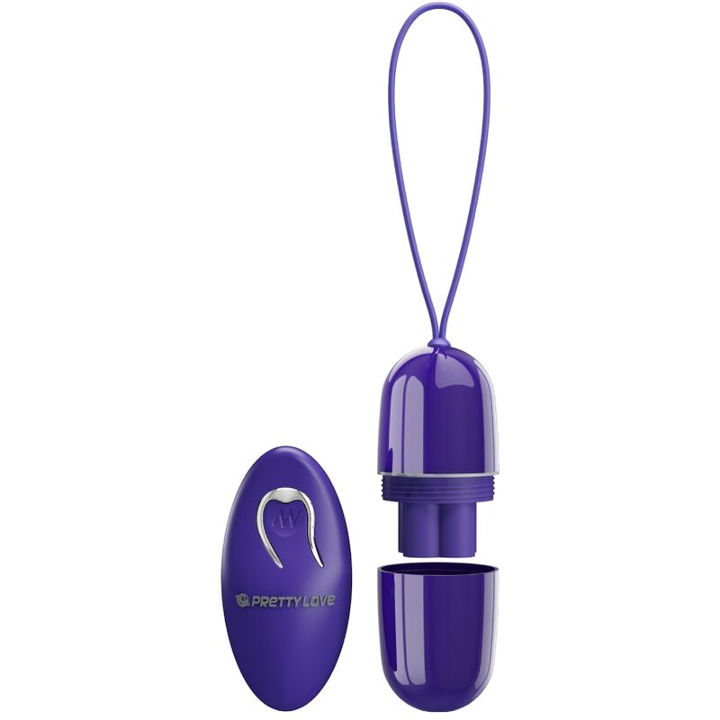 Vibrerande fjärrstyrt ägg i violett från Pretty Love
