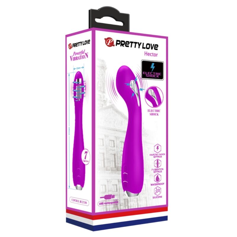 PRETTY LOVE HECTOR återladdningsbar elektroshock vibrator i lila