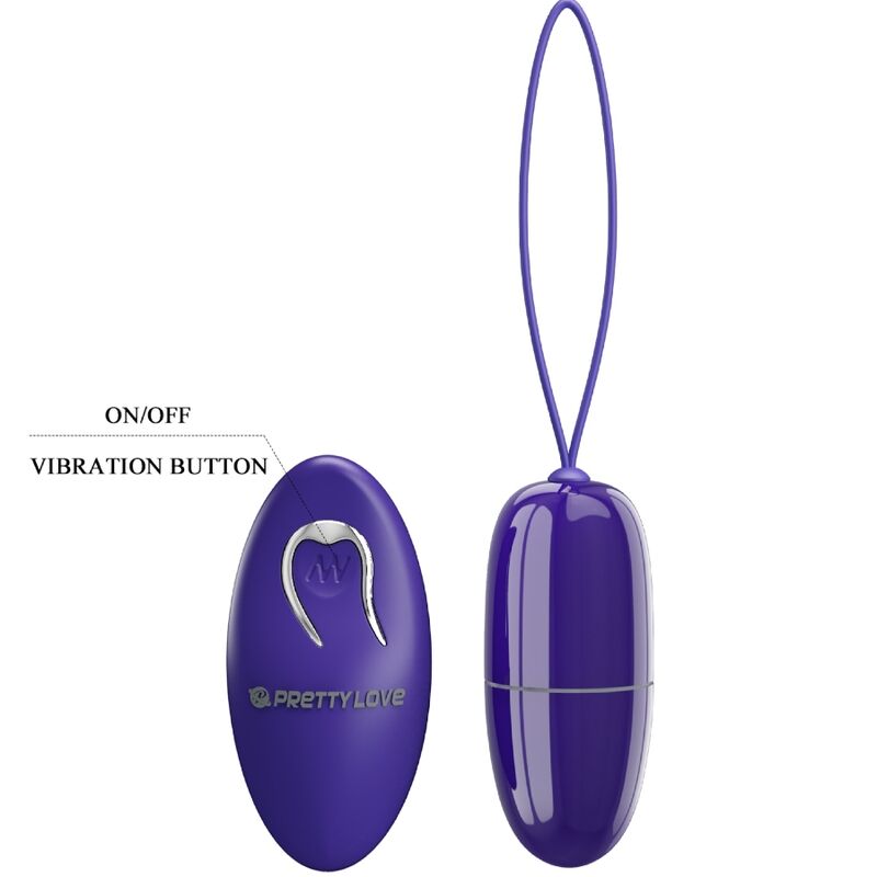 Vibrerande ägg med fjärrkontroll i violett