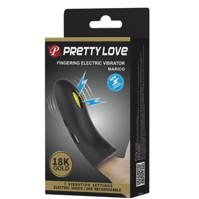 Pretty Love Marico Black elektrisk stimulator fingerkappa