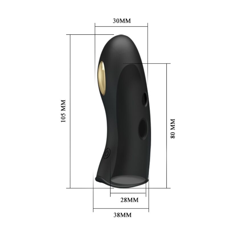 Pretty Love Marico Black elektrisk stimulator fingerkappa