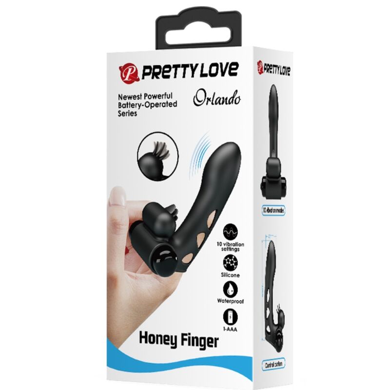 Pretty Love Orlando svart vibrator fingerfodral
